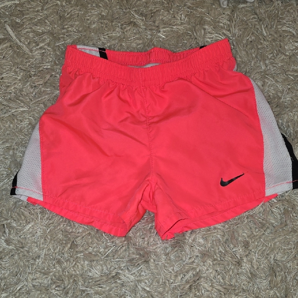 Nike Kids Bright Pink and White Shorts